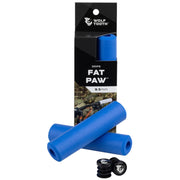 Wolf Tooth Fat Paw Grips, blue, full view.