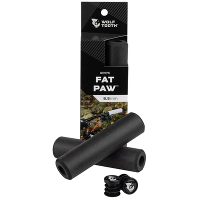 Wolf Tooth Fat Paw Grips, black, full view.