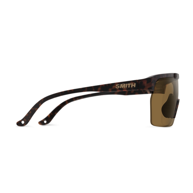 Smith XC MTB Sunglasses, matte tortoise brown, side view.